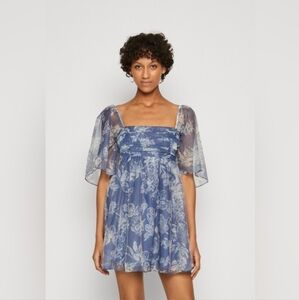 Abercrombie & Fitch Emerson Angel Sleeve Mini Floral Dress